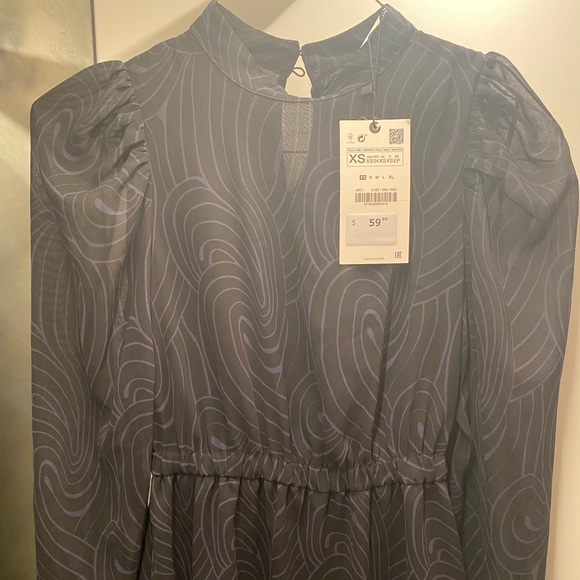 Zara printed mini dress. Tags still on never worn - Picture 5 of 10